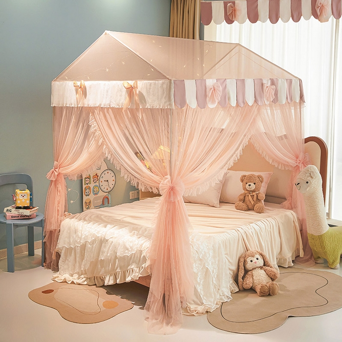 富莱星蚊帐 2026春夏新款坐床支架落地蚊帐小房子-甜美公主 甜美公主-玉