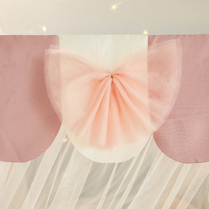 91家纺网 家纺一手货源 找家纺 富莱星蚊帐 2026春夏新款坐床支架落地蚊帐小房子-甜美公主 甜美公主-珍珠白