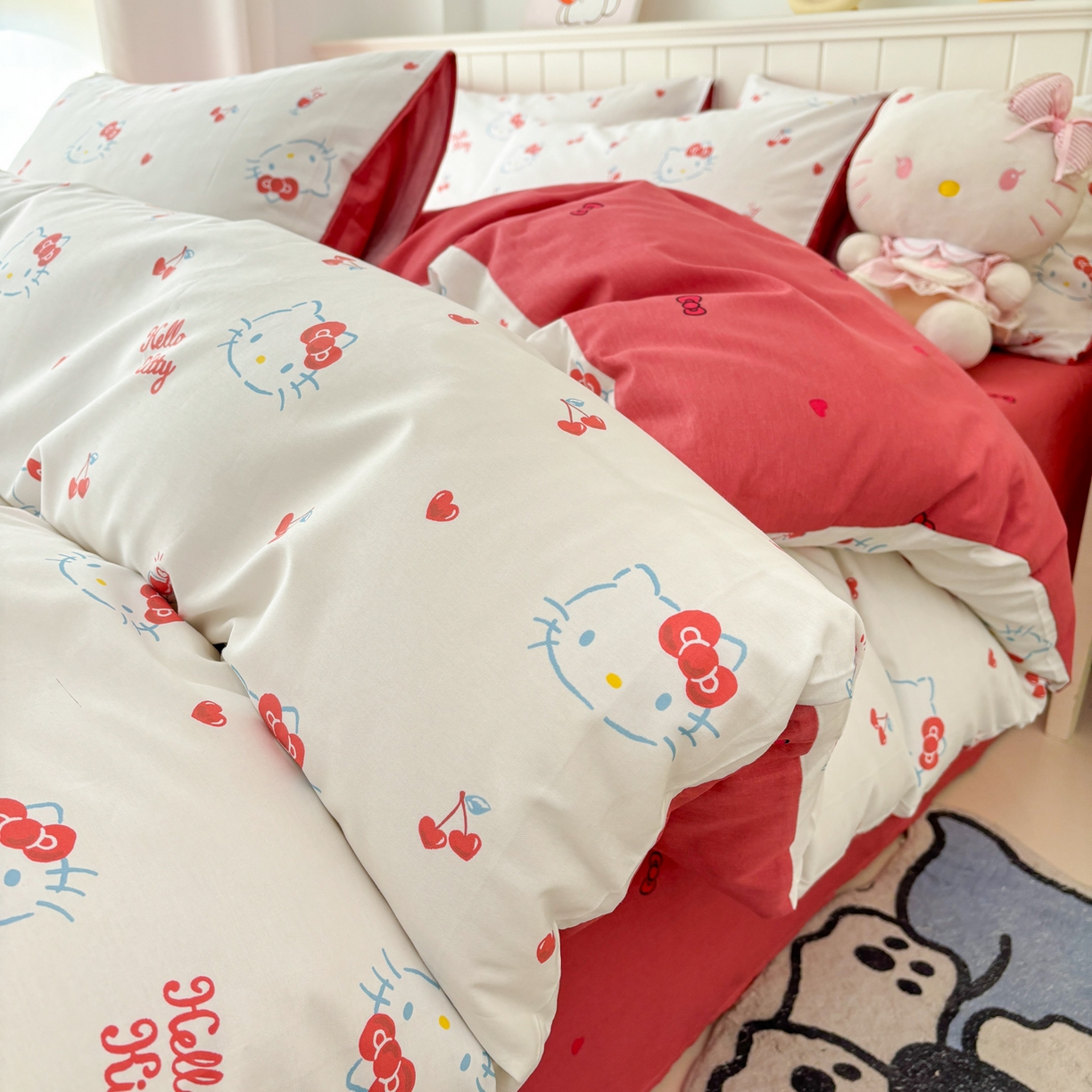 91家纺网 家纺一手货源 找家纺 （总）孩子王家纺 2026新款卡通A类全棉纯棉正版授权小版三丽鸥系列四件套（含防伪码）