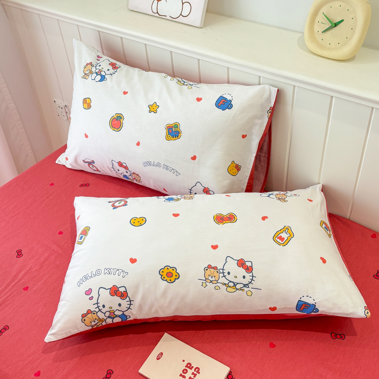 91家纺网 家纺一手货源 找家纺 孩子王家纺 2026新款卡通A类全棉纯棉正版授权小版三丽鸥系列四件套（含防伪码） 多彩kt