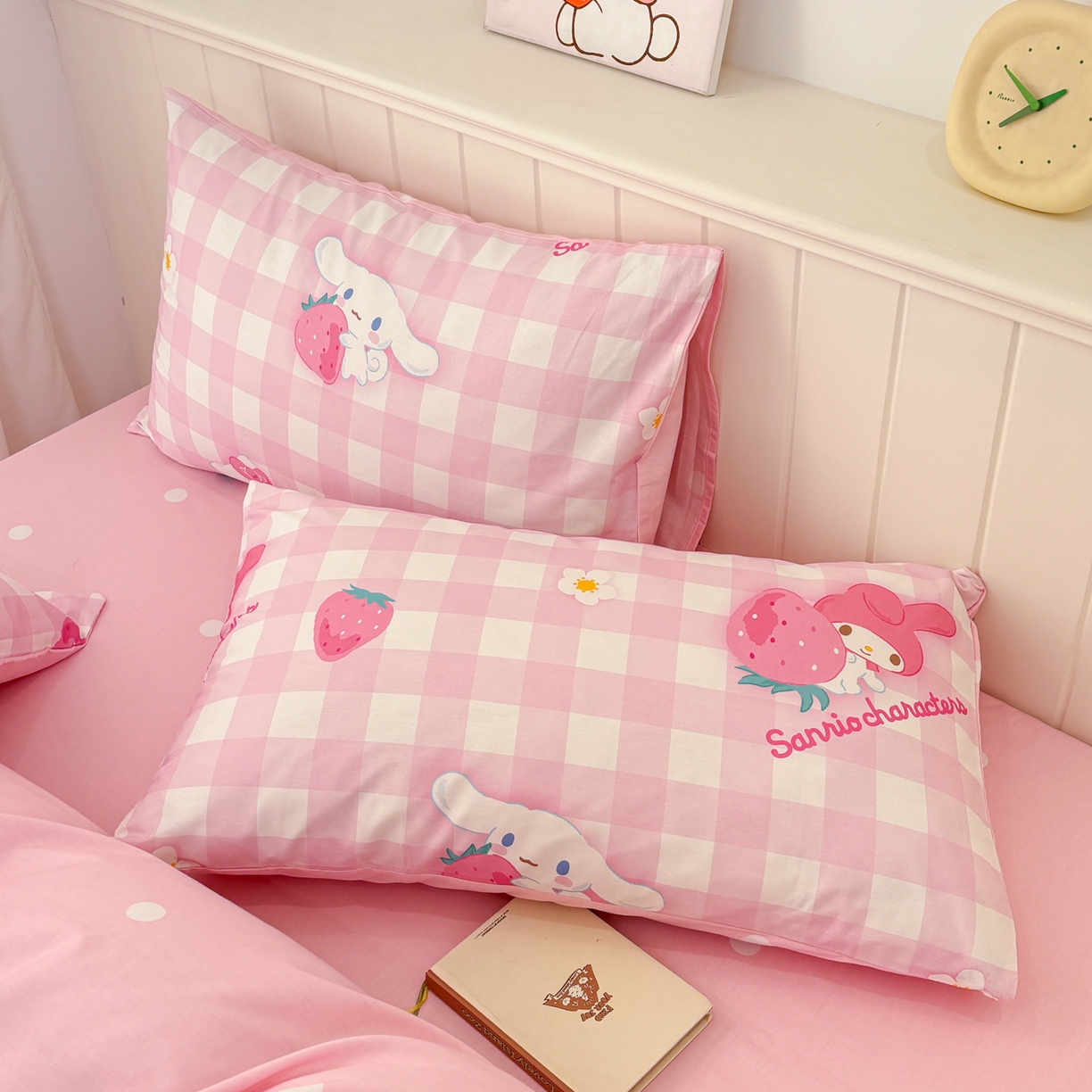 91家纺网 家纺一手货源 找家纺 孩子王家纺 2026新款卡通A类全棉纯棉正版授权小版三丽鸥系列四件套（含防伪码） 奶芙美乐蒂