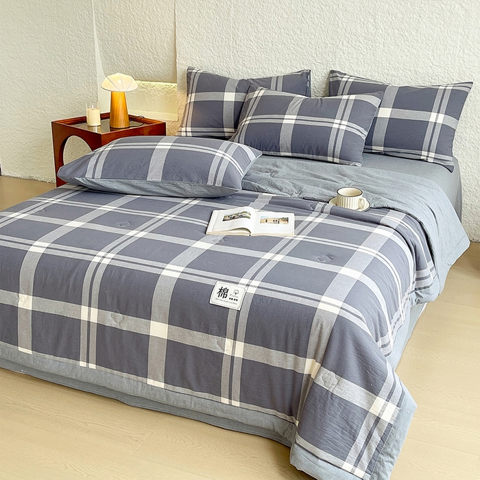 91家纺网 家纺一手货源 找家纺 （总）宝士康家纺 2026新款10A抗菌水洗棉新疆棉花被绗缝款 单夏被/夏被四件套