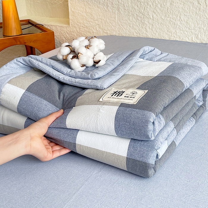 91家纺网 家纺一手货源 找家纺 （总）宝士康家纺 2026新款10A抗菌水洗棉新疆棉花被绗缝款 单夏被/夏被四件套