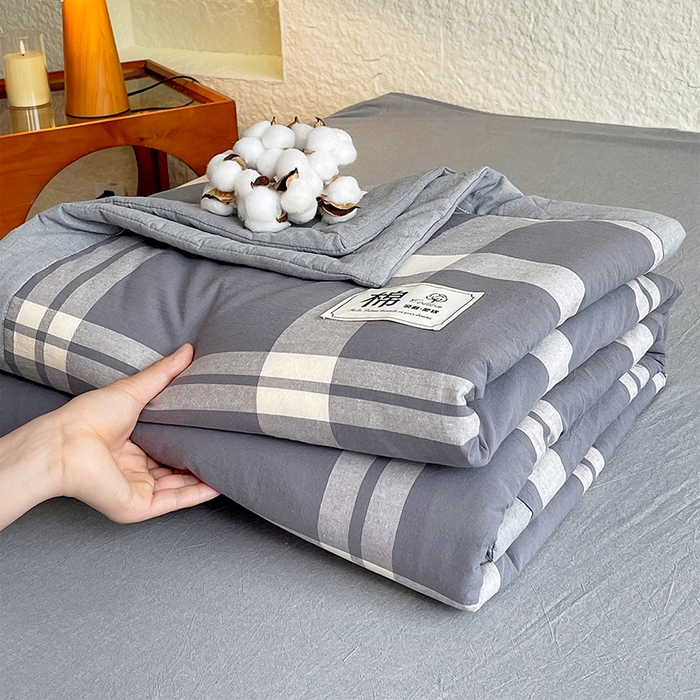 91家纺网 家纺一手货源 找家纺 （总）宝士康家纺 2026新款10A抗菌水洗棉新疆棉花被绗缝款 单夏被/夏被四件套