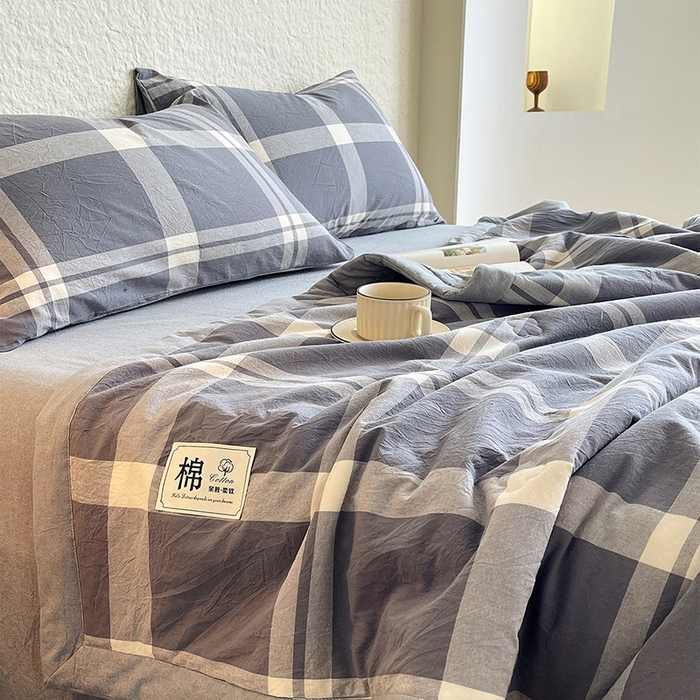 91家纺网 家纺一手货源 找家纺 （总）宝士康家纺 2026新款10A抗菌水洗棉新疆棉花被绗缝款 单夏被/夏被四件套