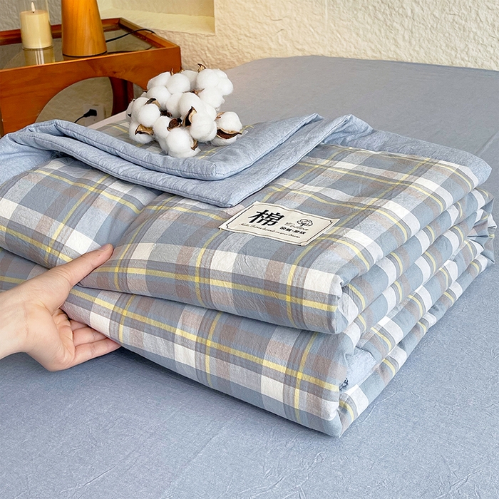 91家纺网 家纺一手货源 找家纺 （总）宝士康家纺 2026新款10A抗菌水洗棉新疆棉花被绗缝款 单夏被/夏被四件套