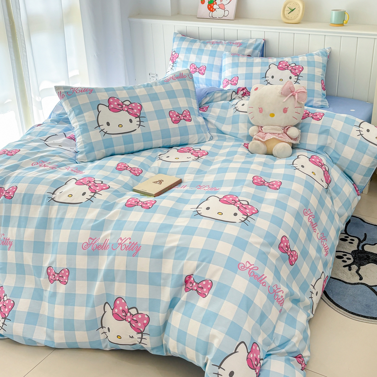 91家纺网 家纺一手货源 找家纺 孩子王家纺 2026新款卡通A类全棉纯棉正版授权小版三丽鸥系列四件套（含防伪码）甜美kt