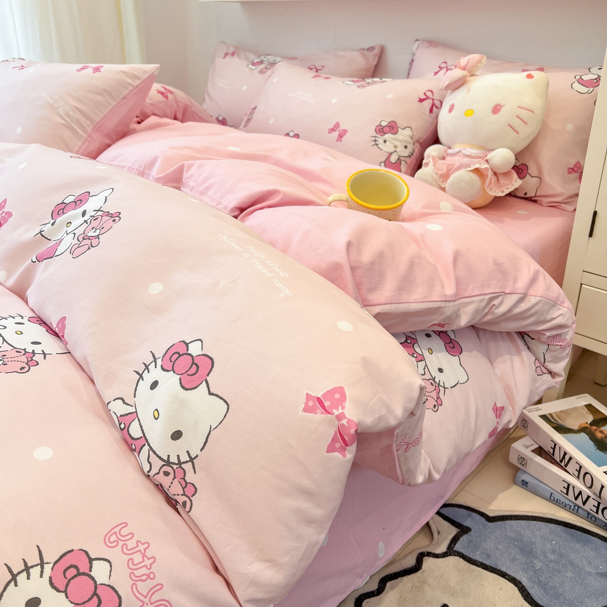孩子王家纺 2026新款卡通A类全棉纯棉正版授权小版三丽鸥系列四件套（含防伪码） 甜甜kt