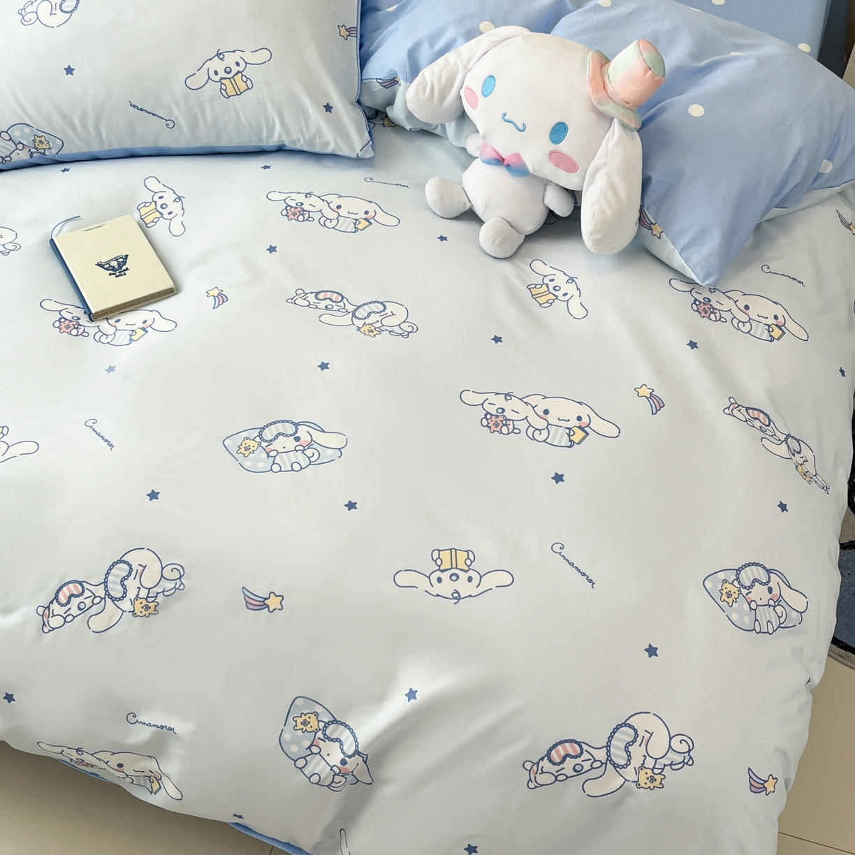 91家纺网 家纺一手货源 找家纺 孩子王家纺 2026新款卡通A类全棉纯棉正版授权小版三丽鸥系列四件套（含防伪码） 晚安大耳狗