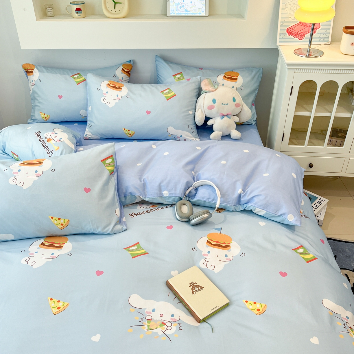 91家纺网 家纺一手货源 找家纺 孩子王家纺 2026新款卡通A类全棉纯棉正版授权小版三丽鸥系列四件套（含防伪码） 汉堡大耳狗