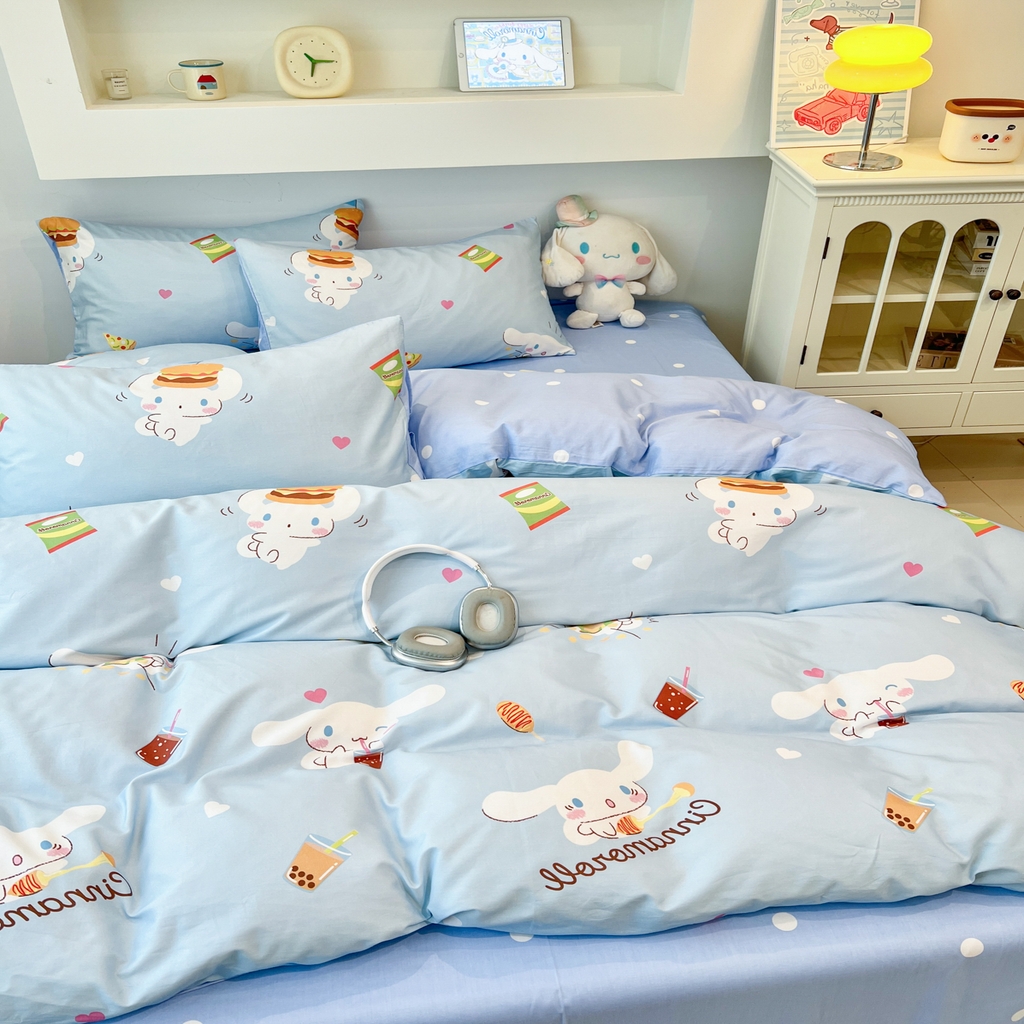 91家纺网 家纺一手货源 找家纺 孩子王家纺 2026新款卡通A类全棉纯棉正版授权小版三丽鸥系列四件套（含防伪码） 汉堡大耳狗