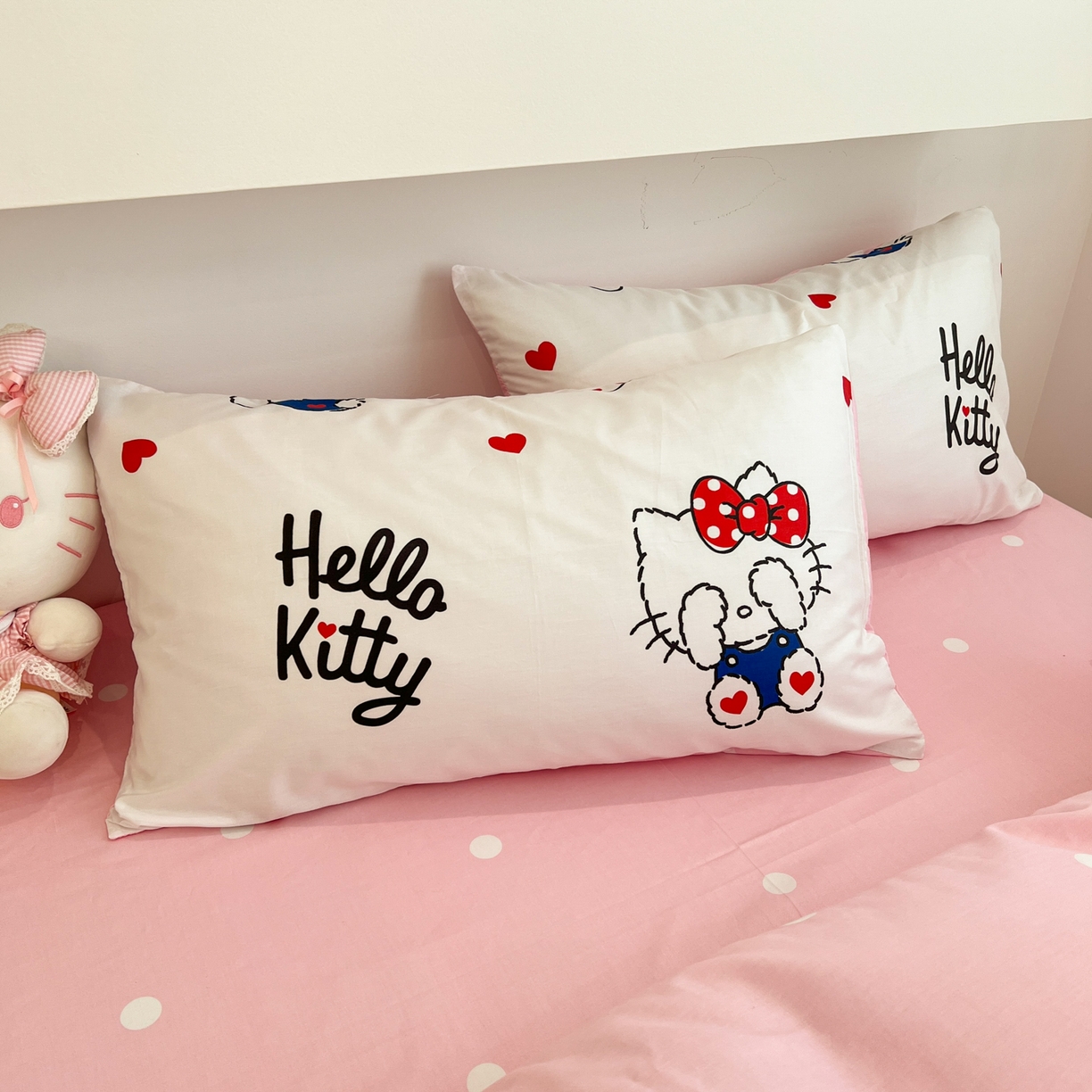 91家纺网 家纺一手货源 找家纺 孩子王家纺 2026新款卡通A类全棉纯棉正版授权小版三丽鸥系列四件套（含防伪码） 奶猫kt