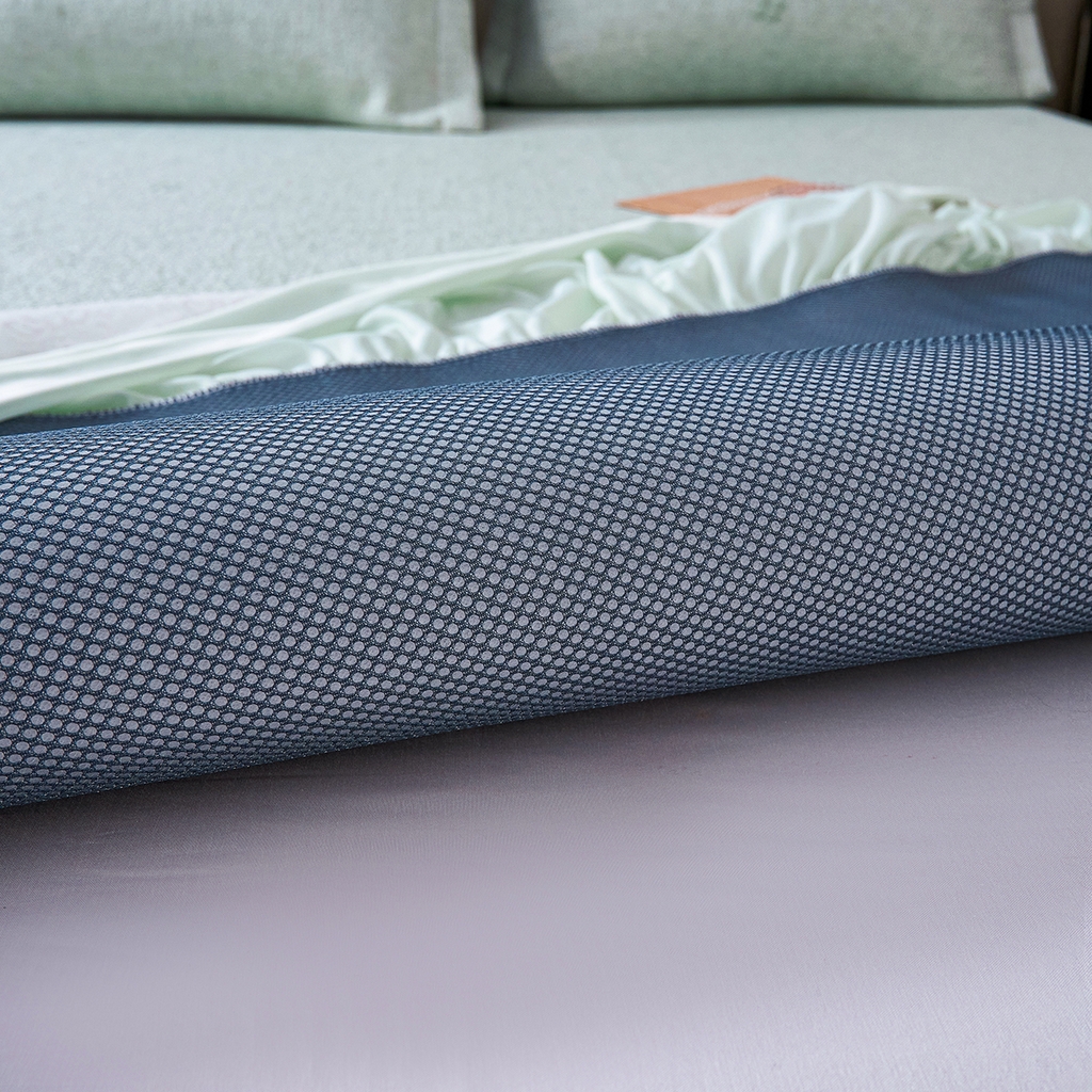 91家纺网 家纺一手货源 找家纺 梵克保罗 2026新款A类凉感豆豆席床单款凉席席子-雾里看花 床单款-雾里看花绿色