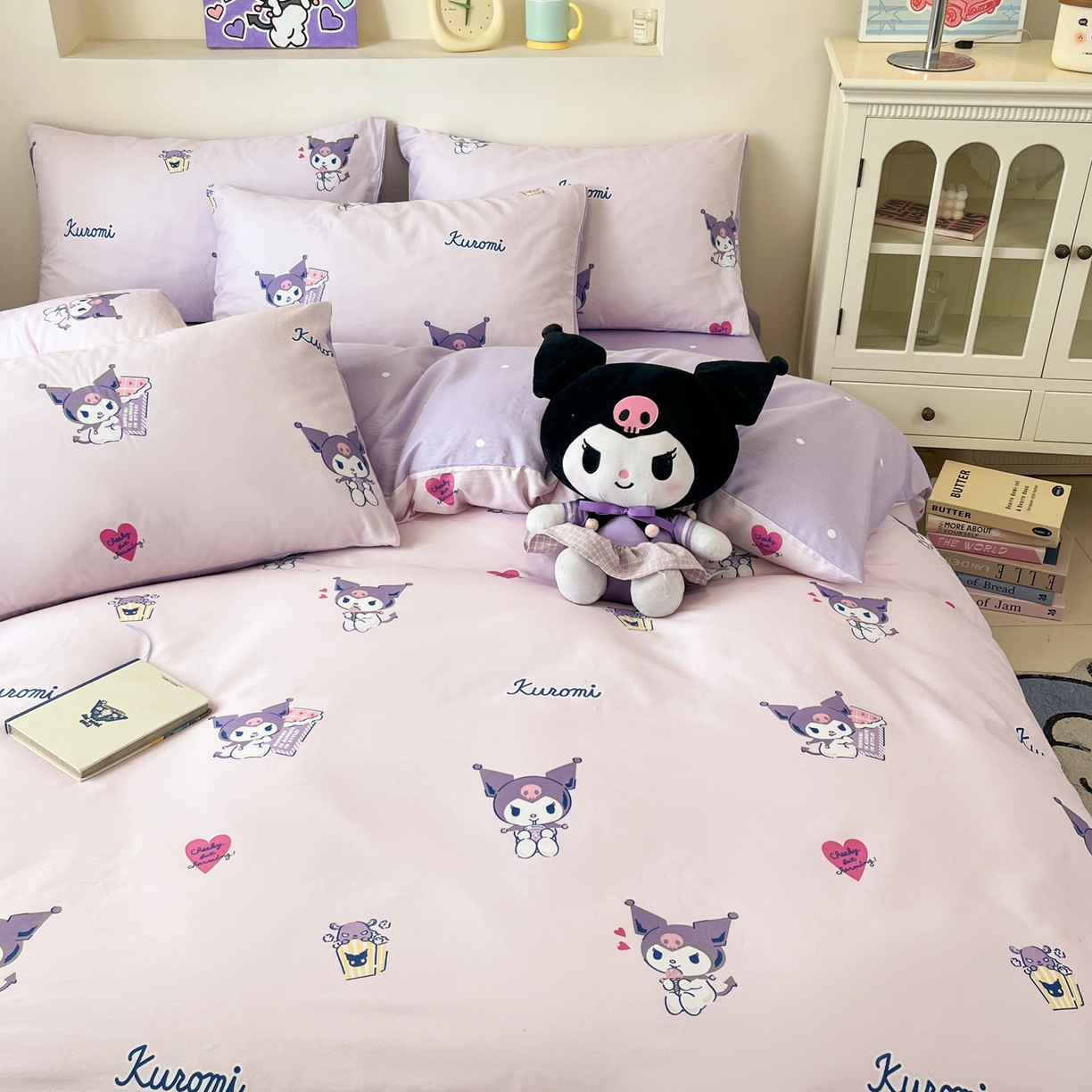 91家纺网 家纺一手货源 找家纺 孩子王家纺 2026新款卡通A类全棉纯棉正版授权小版三丽鸥系列四件套（含防伪码） 梦幻库洛米