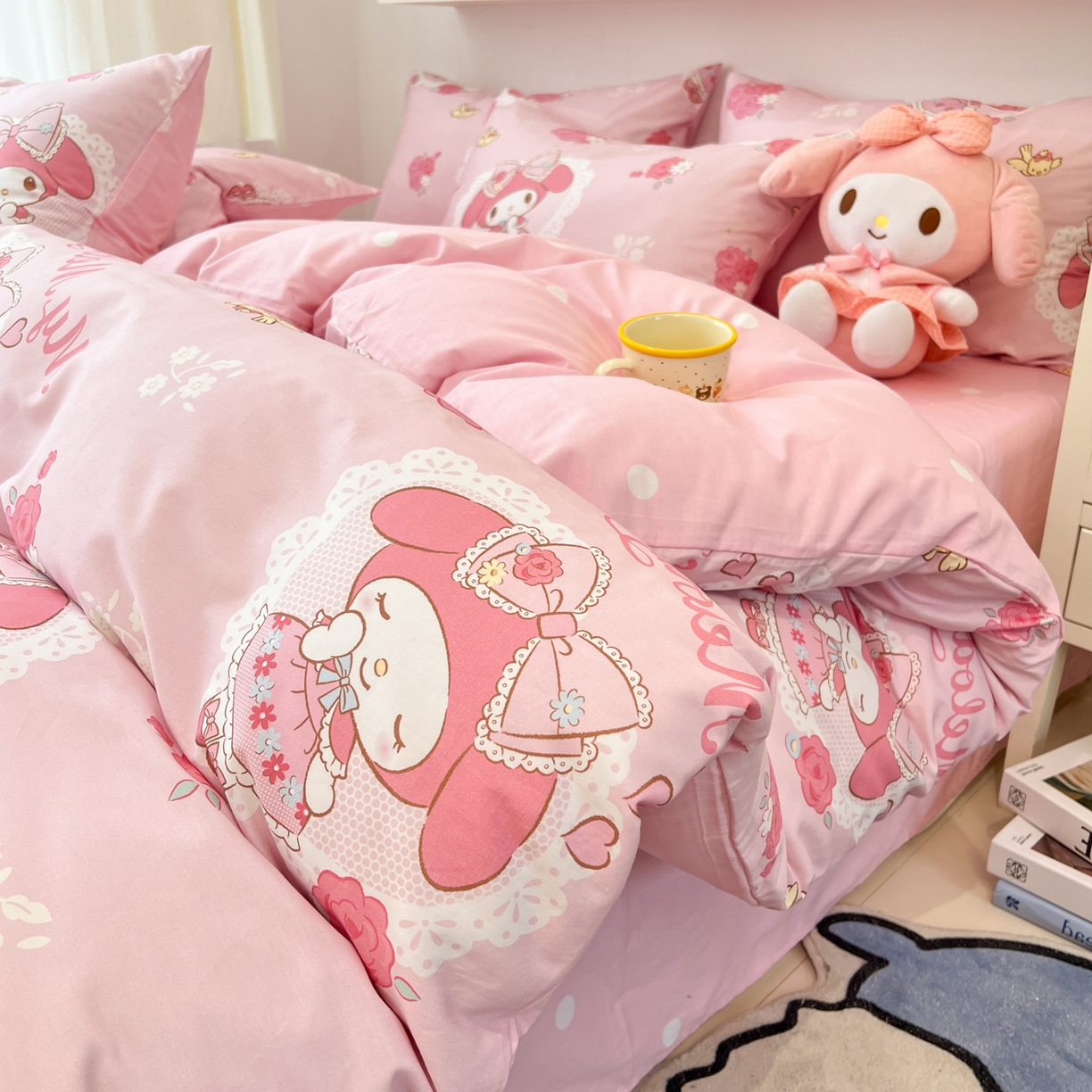 孩子王家纺 2026新款卡通A类全棉纯棉正版授权小版三丽鸥系列四件套（含防伪码） 晚安美乐蒂