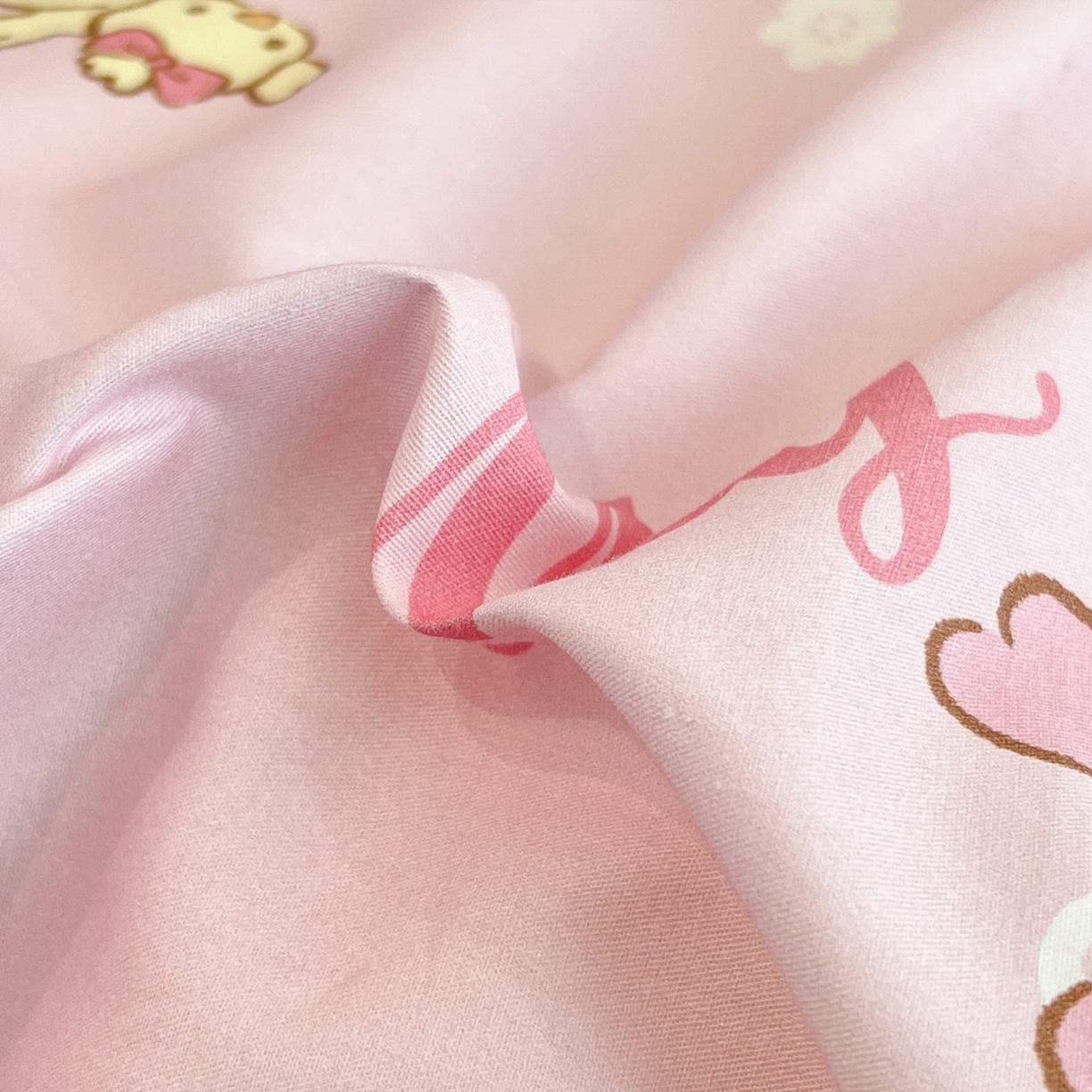 91家纺网 家纺一手货源 找家纺 孩子王家纺 2026新款卡通A类全棉纯棉正版授权小版三丽鸥系列四件套（含防伪码） 晚安美乐蒂