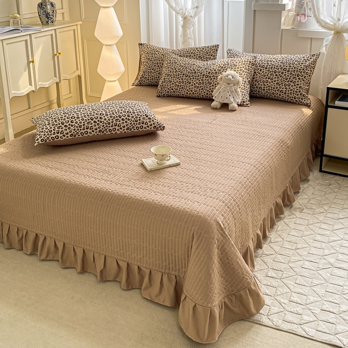 91家纺网 家纺一手货源 找家纺 （总）仟网汇 2026新款针织棉双层纱床盖四件套夏被四件套