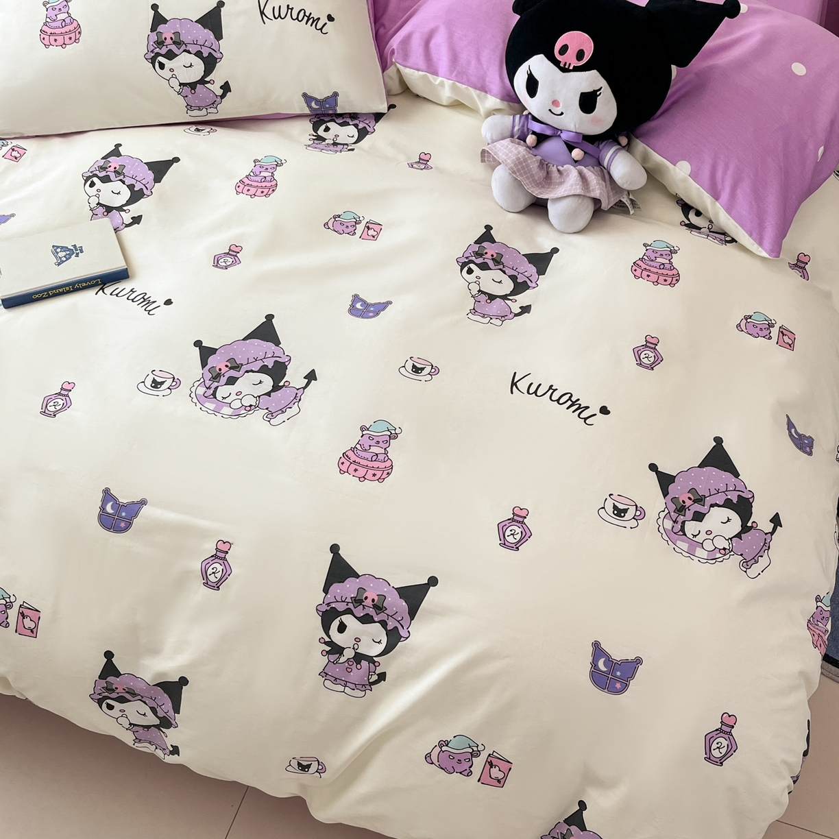 91家纺网 家纺一手货源 找家纺 孩子王家纺 2026新款卡通A类全棉纯棉正版授权小版三丽鸥系列四件套（含防伪码） 布丁库洛米