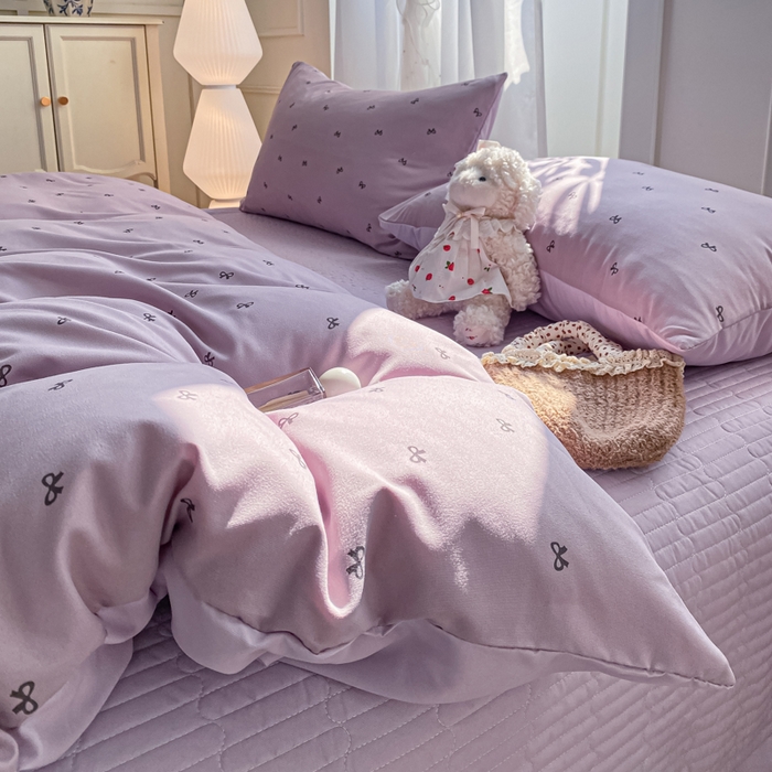 91家纺网 家纺一手货源 找家纺 （总）仟网汇 2026新款针织棉双层纱床盖四件套夏被四件套