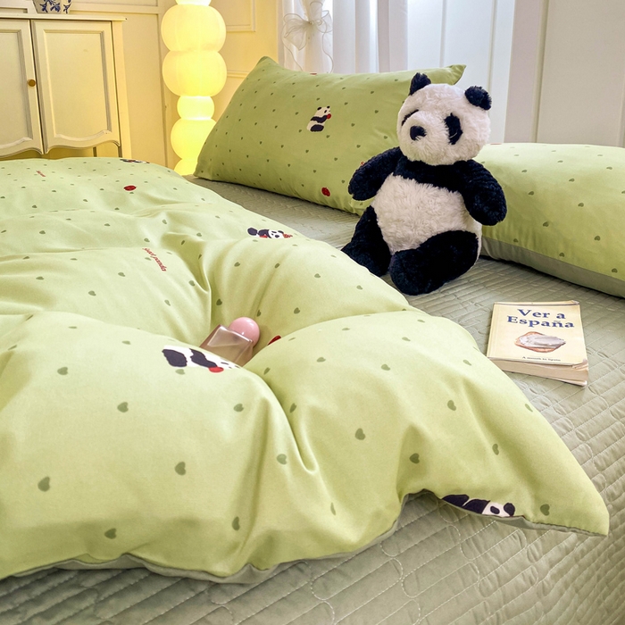 91家纺网 家纺一手货源 找家纺 （总）仟网汇 2026新款针织棉双层纱床盖四件套夏被四件套