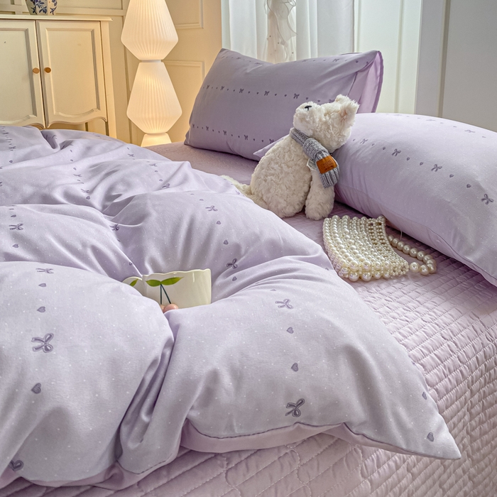 91家纺网 家纺一手货源 找家纺 （总）仟网汇 2026新款针织棉双层纱床盖四件套夏被四件套