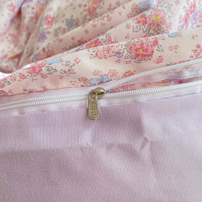 91家纺网 家纺一手货源 找家纺 仟网汇 2026新款针织棉双层纱床盖四件套夏被四件套 春天里