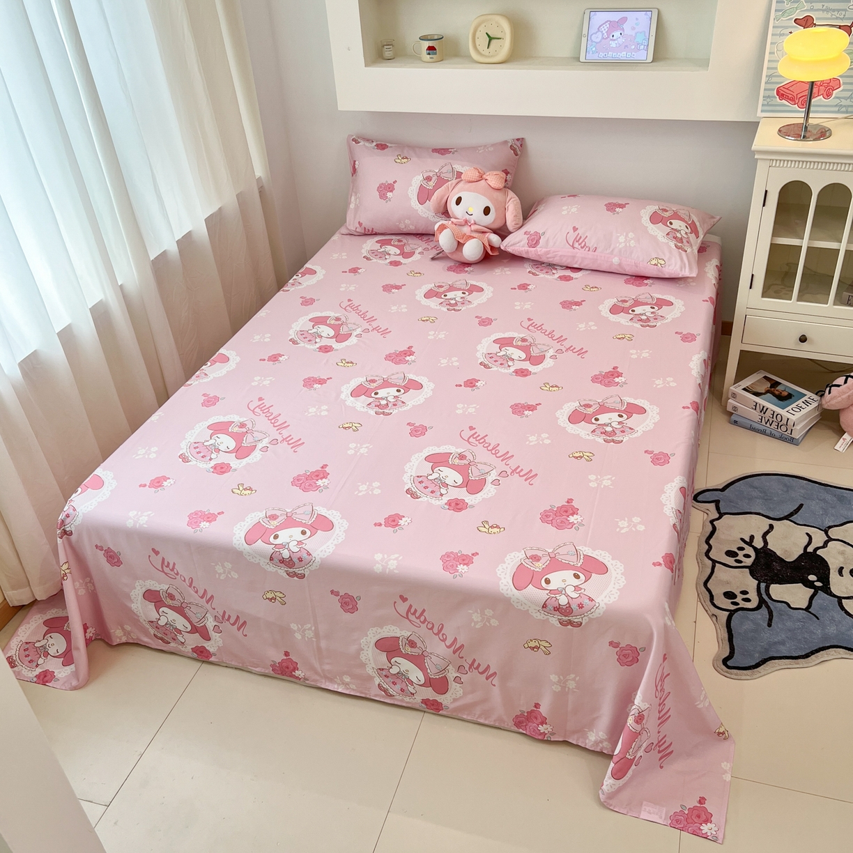 91家纺网 家纺一手货源 找家纺 （总）孩子王家纺 2026新款卡通全棉纯棉正版授权小版三丽鸥系列单床笠床笠单件单品床笠（含防伪码）