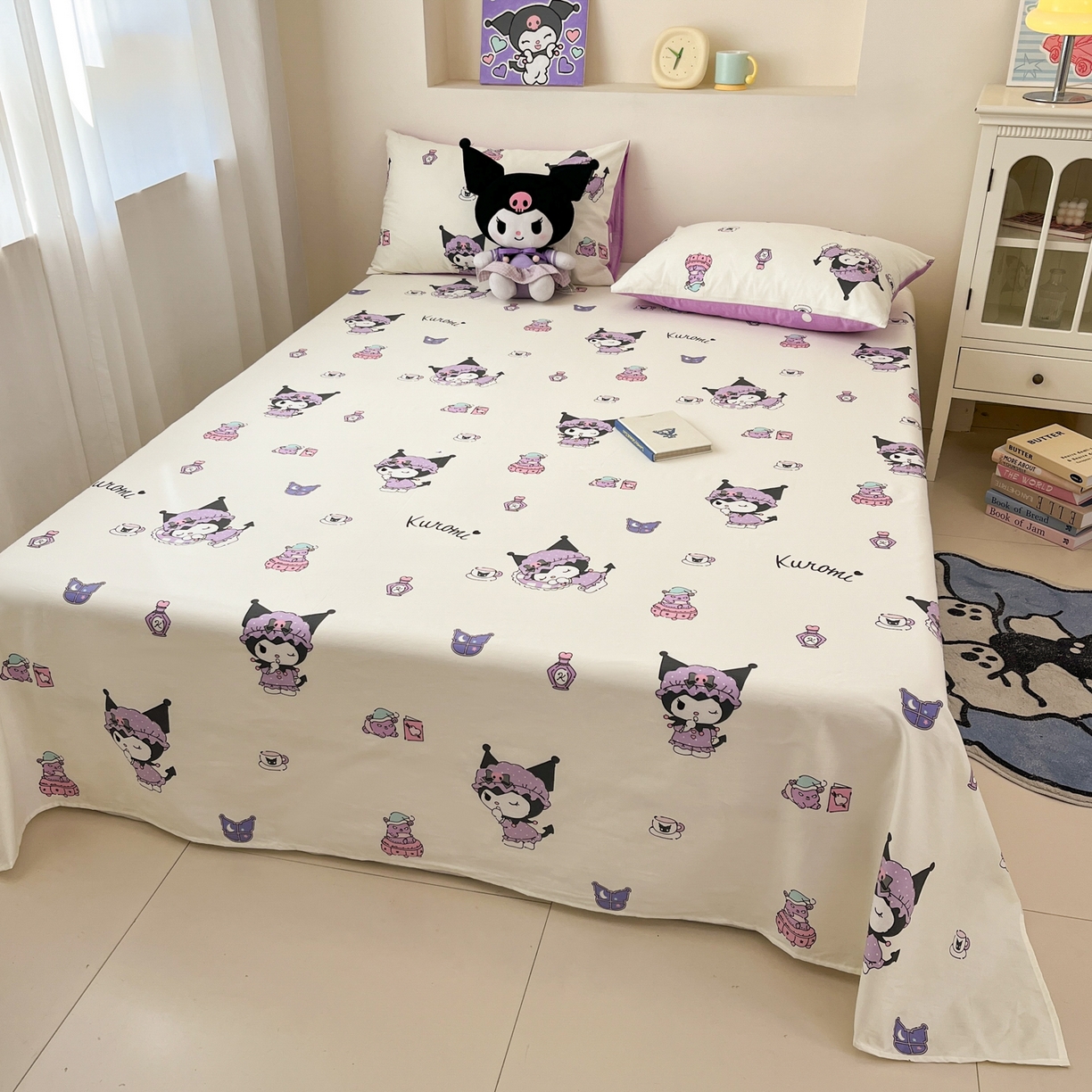 91家纺网 家纺一手货源 找家纺 （总）孩子王家纺 2026新款卡通全棉纯棉正版授权小版三丽鸥系列单床笠床笠单件单品床笠（含防伪码）