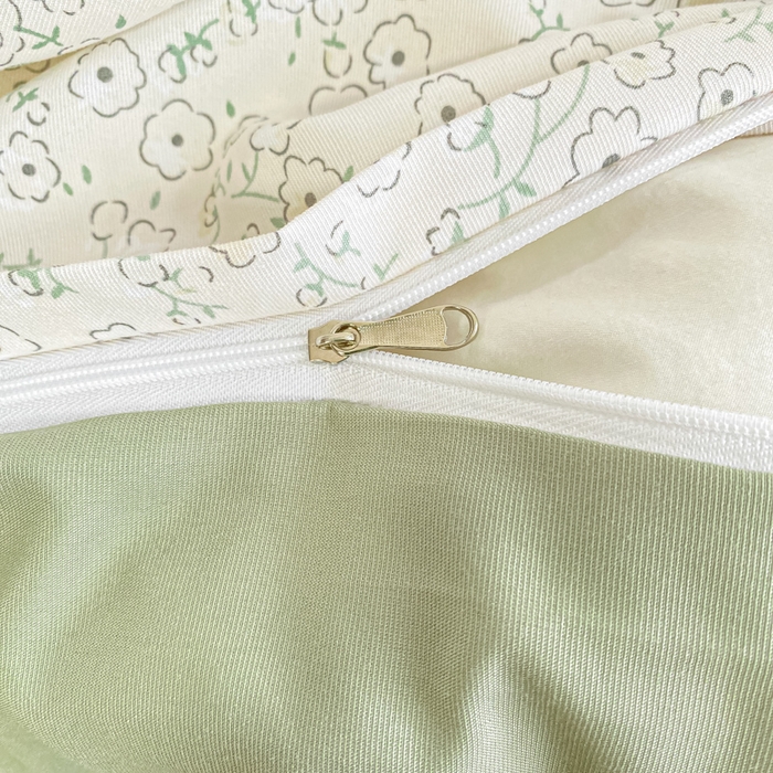 91家纺网 家纺一手货源 找家纺 仟网汇 2026新款针织棉双层纱床盖四件套夏被四件套 花与兔