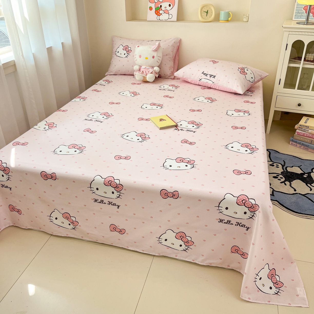 91家纺网 家纺一手货源 找家纺 （总）孩子王家纺 2026新款卡通全棉纯棉正版授权小版三丽鸥系列单床笠床笠单件单品床笠（含防伪码）