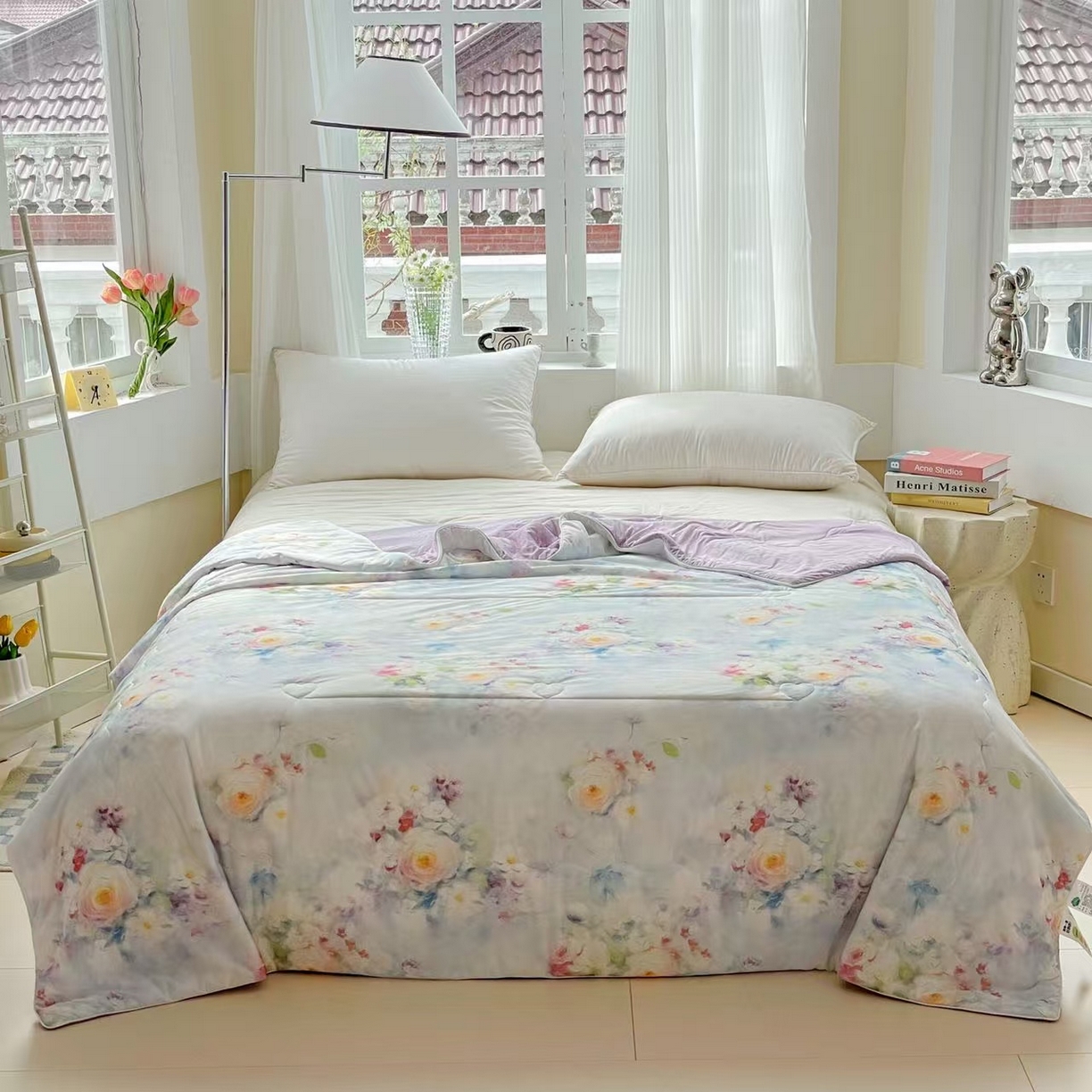 91家纺网 家纺一手货源 找家纺 （总）粉黛 2026新款凉感丝三合一夏被200*230cm