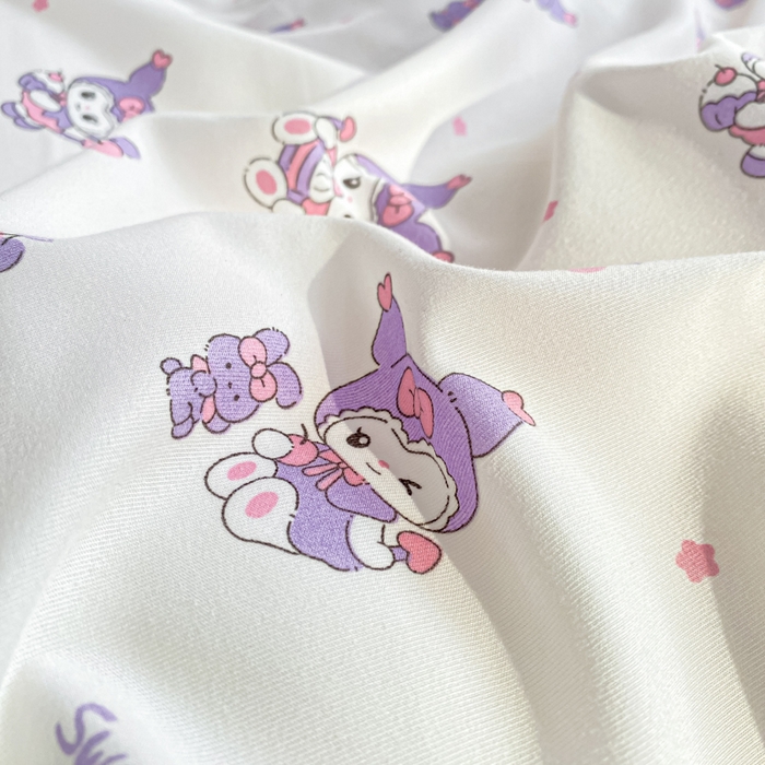 91家纺网 家纺一手货源 找家纺 仟网汇 2026新款针织棉双层纱床盖四件套夏被四件套 甜心库洛米