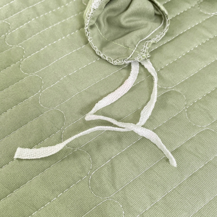 91家纺网 家纺一手货源 找家纺 仟网汇 2026新款针织棉双层纱床盖四件套夏被四件套 熊猫胖胖绿