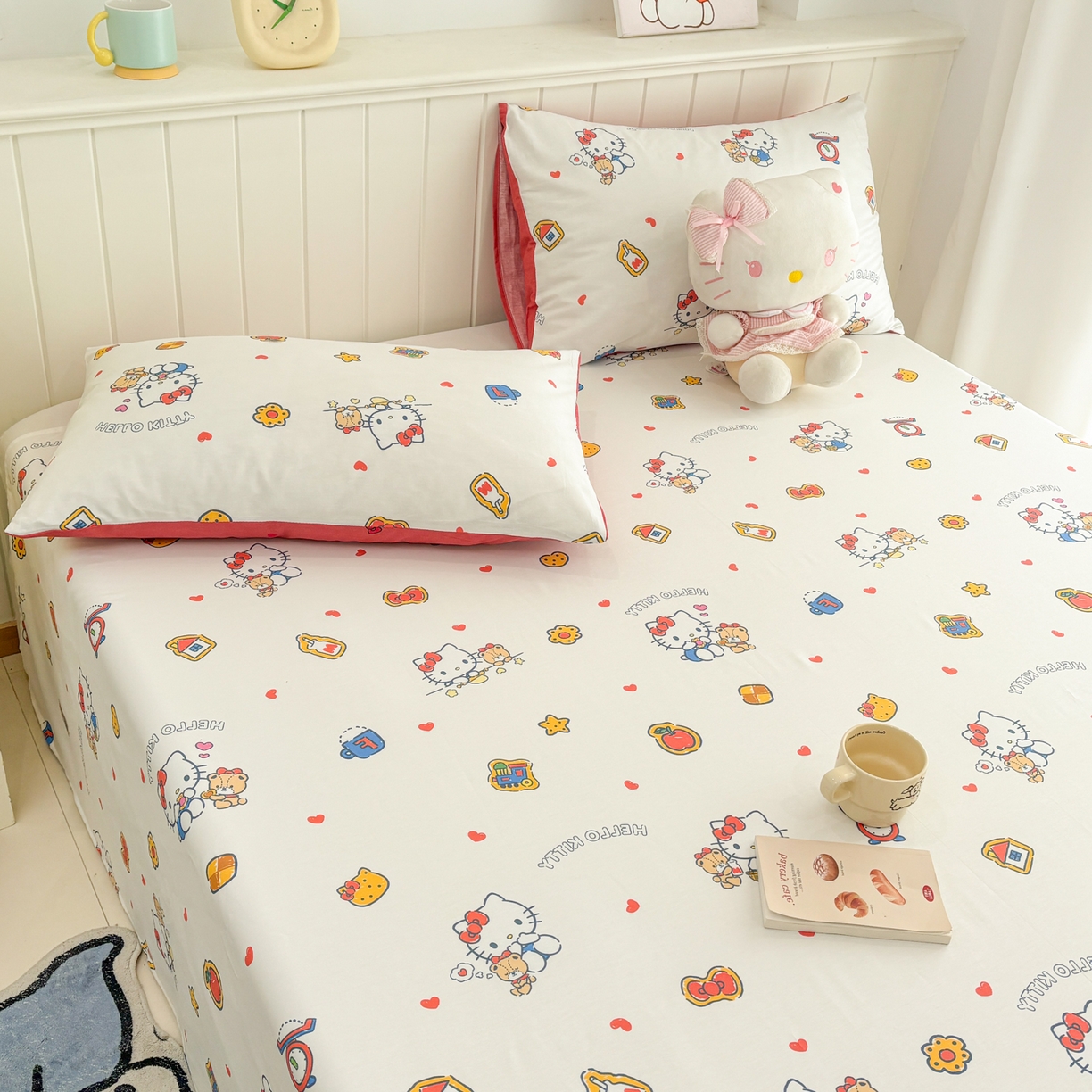 91家纺网 家纺一手货源 找家纺 孩子王家纺 2026新款卡通全棉纯棉正版授权小版三丽鸥系列单床笠床笠单件单品床笠（含防伪码）多彩kt
