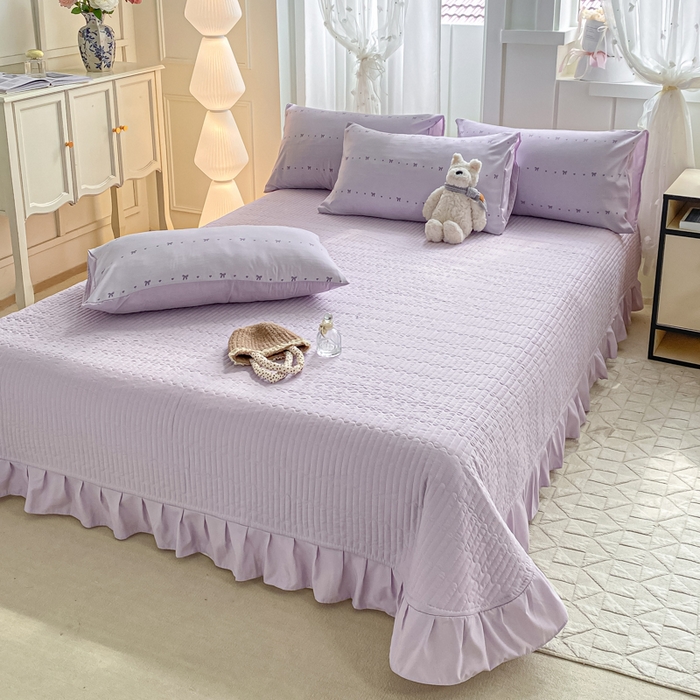 91家纺网 家纺一手货源 找家纺 仟网汇 2026新款针织棉双层纱床盖四件套夏被四件套 月光女神