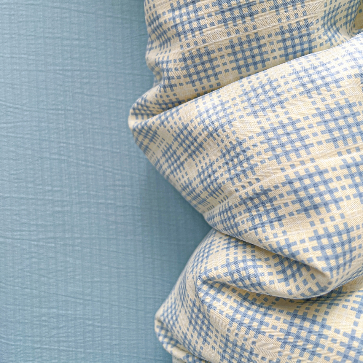 91家纺网 家纺一手货源 找家纺 （总）金梦拉家纺 2026春夏新款高克重提花色织印花小布袋四件套