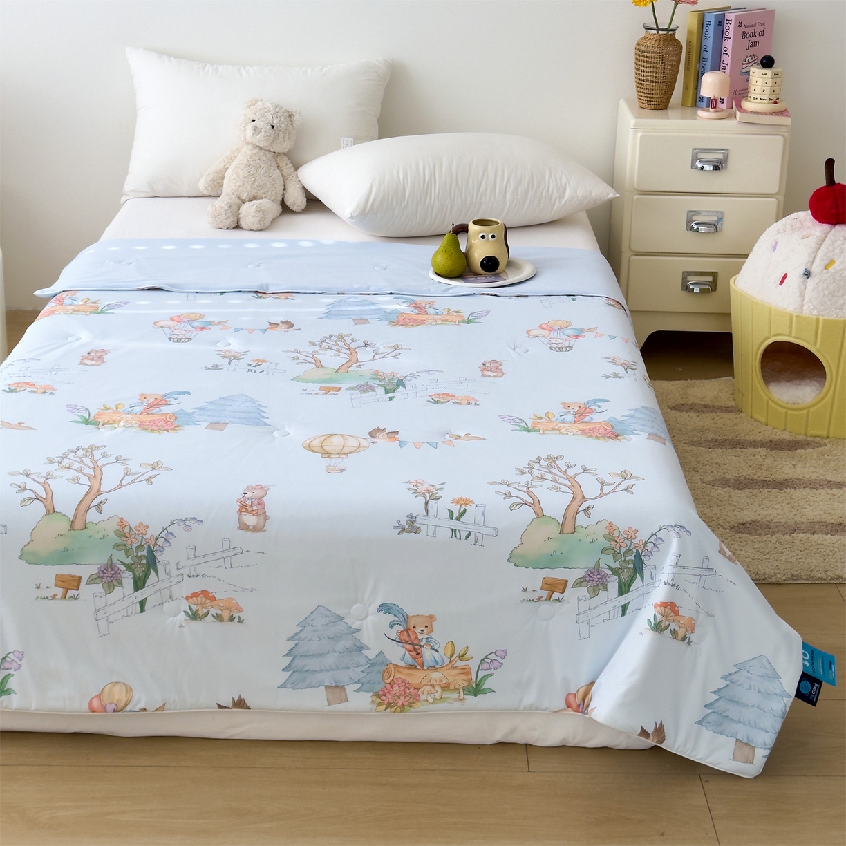 91家纺网 家纺一手货源 找家纺 （总）朵希曼 2026春夏新款卡通锦氨凉感夏被夏凉被空调被