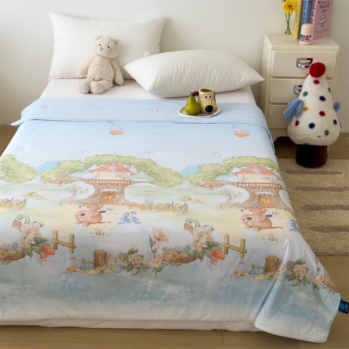 朵希曼 2026春夏新款卡通锦氨凉感夏被夏凉被空调被 音乐树屋