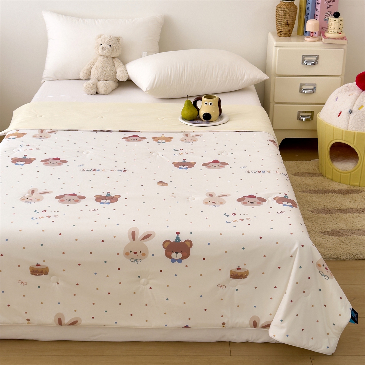 91家纺网 家纺一手货源 找家纺 （总）朵希曼 2026春夏新款卡通锦氨凉感夏被夏凉被空调被