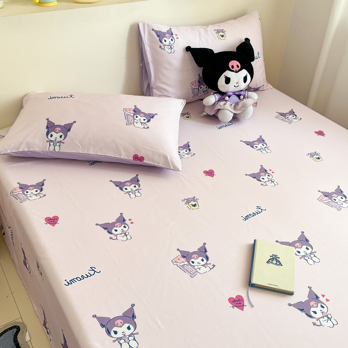 91家纺网 家纺一手货源 找家纺 孩子王家纺 2026新款卡通全棉纯棉正版授权小版三丽鸥系列单床笠床笠单件单品床笠（含防伪码） 梦幻库洛米