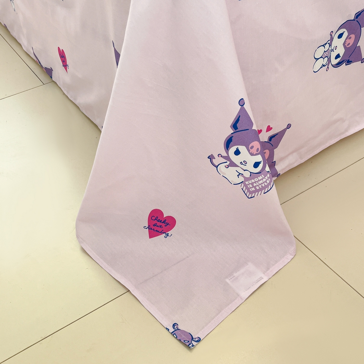 91家纺网 家纺一手货源 找家纺 孩子王家纺 2026新款卡通全棉纯棉正版授权小版三丽鸥系列单床笠床笠单件单品床笠（含防伪码） 梦幻库洛米