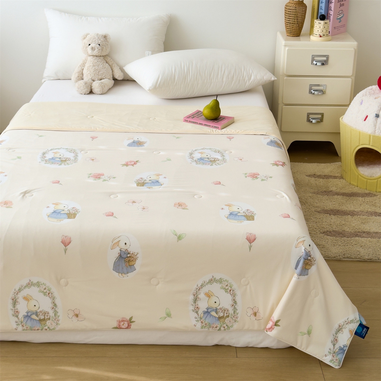 朵希曼 2026春夏新款卡通锦氨凉感夏被夏凉被空调被 跳跳花园兔