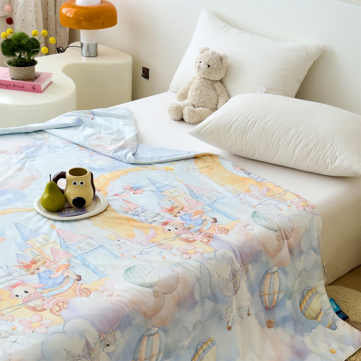 91家纺网 家纺一手货源 找家纺 朵希曼 2026春夏新款卡通锦氨凉感夏被夏凉被空调被 天马星空