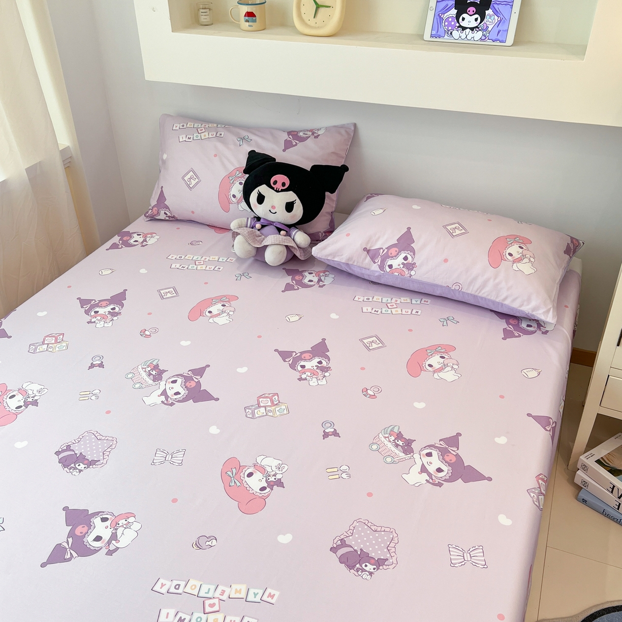 91家纺网 家纺一手货源 找家纺 孩子王家纺 2026新款卡通全棉纯棉正版授权小版三丽鸥系列单床笠床笠单件单品床笠（含防伪码） 甜库伙伴