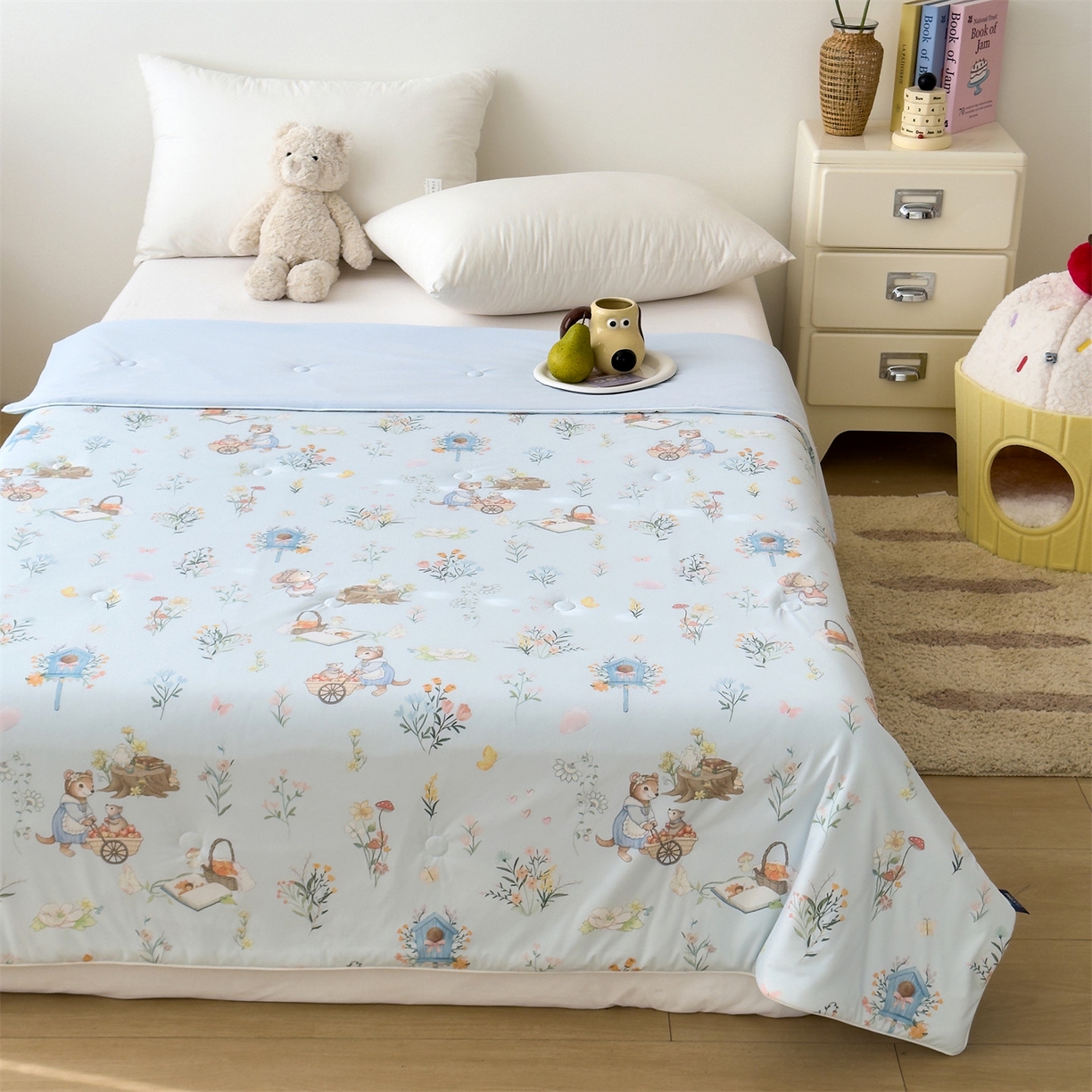 朵希曼 2026春夏新款卡通锦氨凉感夏被夏凉被空调被 丰收果园