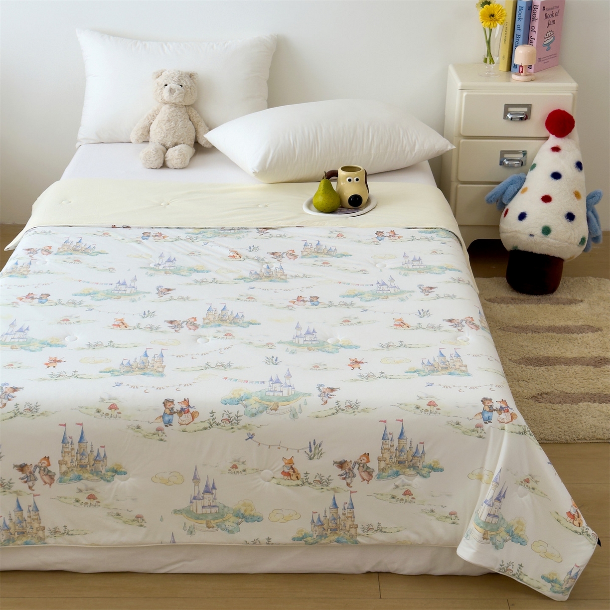 91家纺网 家纺一手货源 找家纺 （总）朵希曼 2026春夏新款卡通锦氨凉感夏被夏凉被空调被