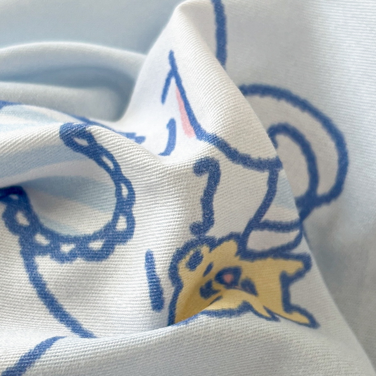 91家纺网 家纺一手货源 找家纺 孩子王家纺 2026新款卡通全棉纯棉正版授权小版三丽鸥系列单床笠床笠单件单品床笠（含防伪码） 晚安大耳狗