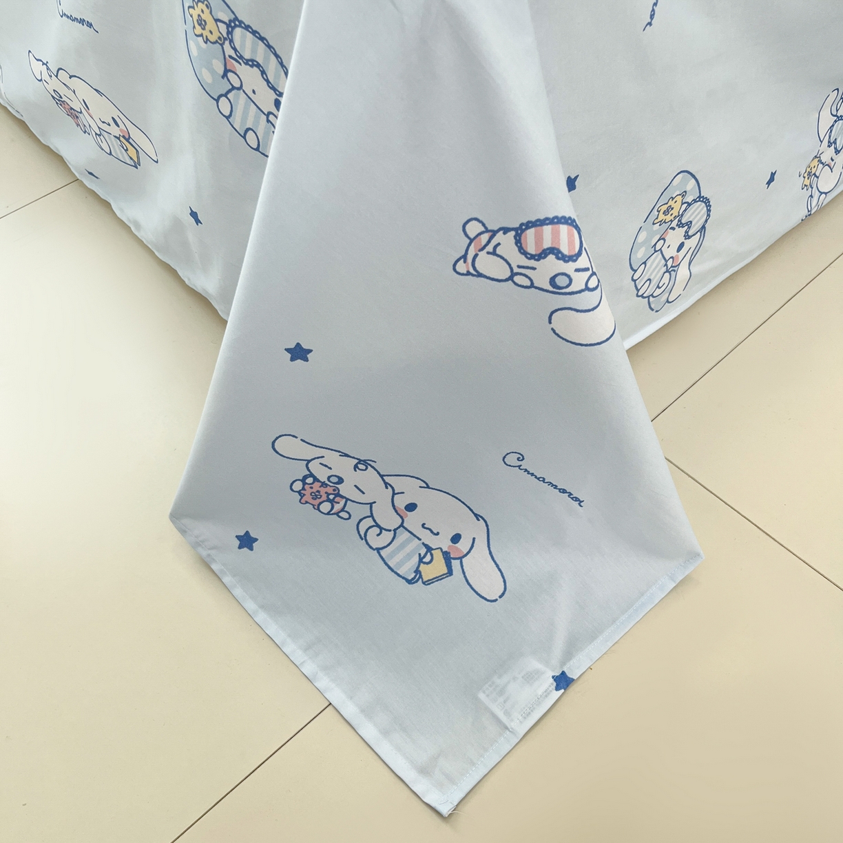 91家纺网 家纺一手货源 找家纺 孩子王家纺 2026新款卡通全棉纯棉正版授权小版三丽鸥系列单床笠床笠单件单品床笠（含防伪码） 晚安大耳狗