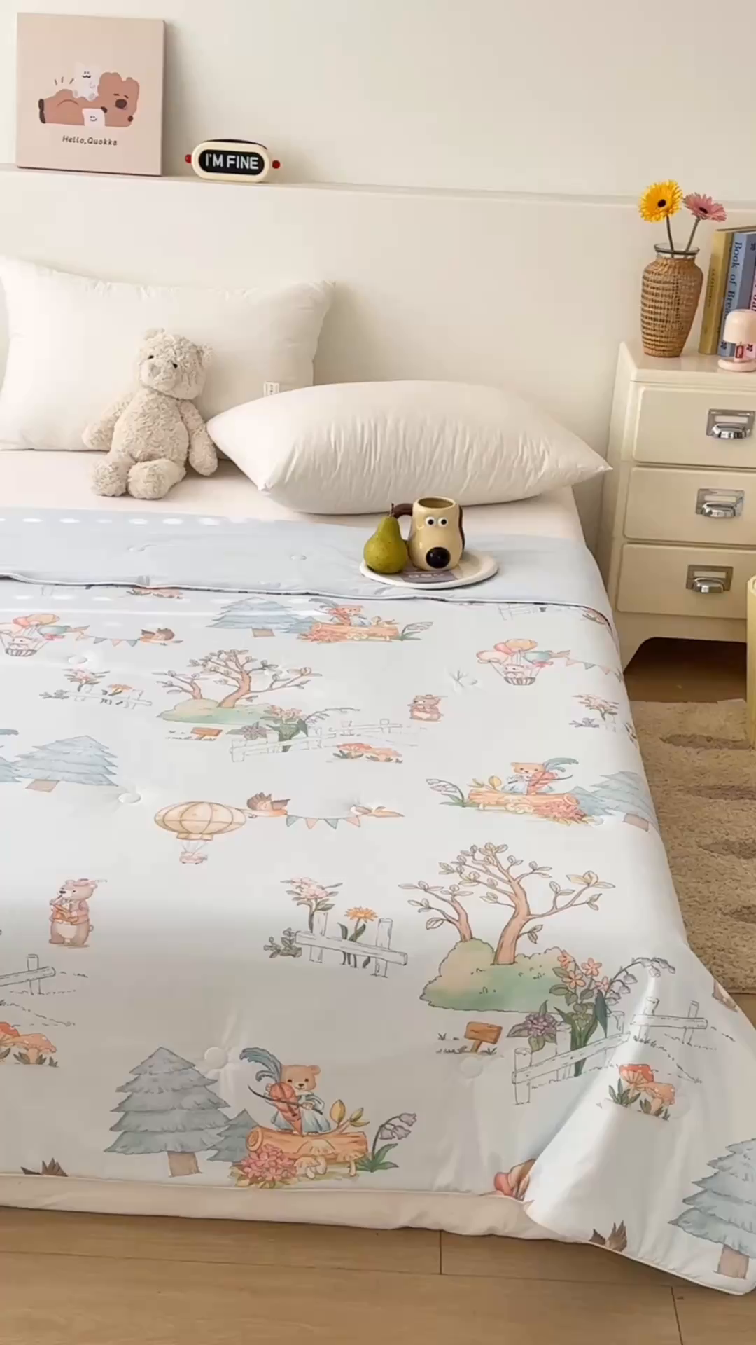 91家纺网 家纺一手货源 找家纺 朵希曼 2026春夏新款卡通锦氨凉感夏被夏凉被空调被 维尼的世界