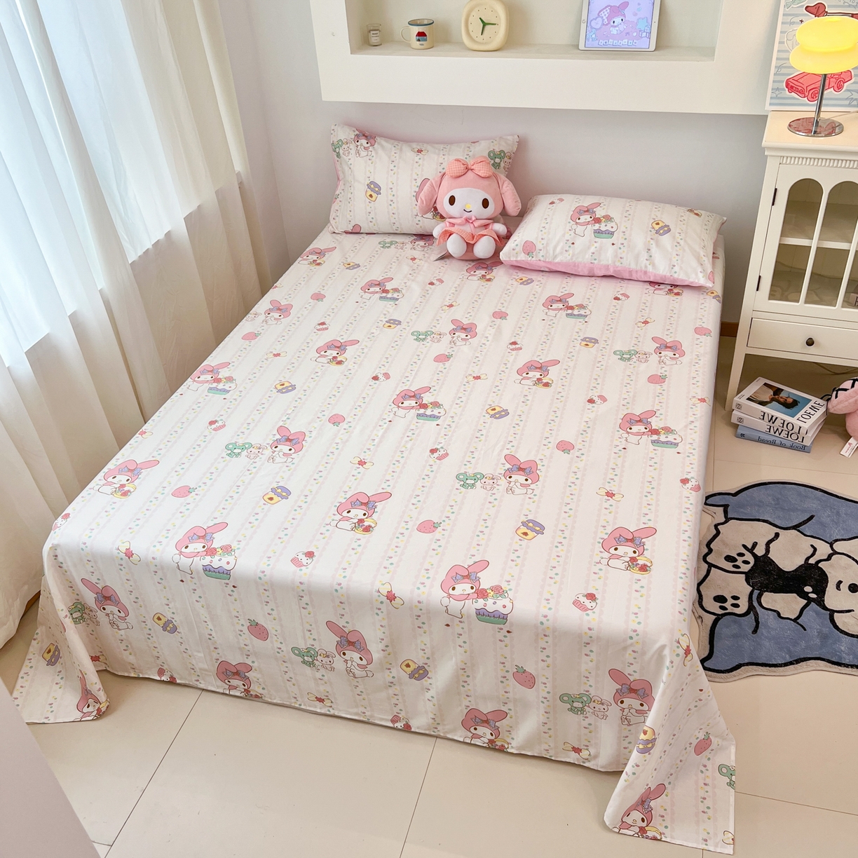 孩子王家纺 2026新款卡通全棉纯棉正版授权小版三丽鸥系列单床笠床笠单件单品床笠（含防伪码） 俏皮美乐蒂